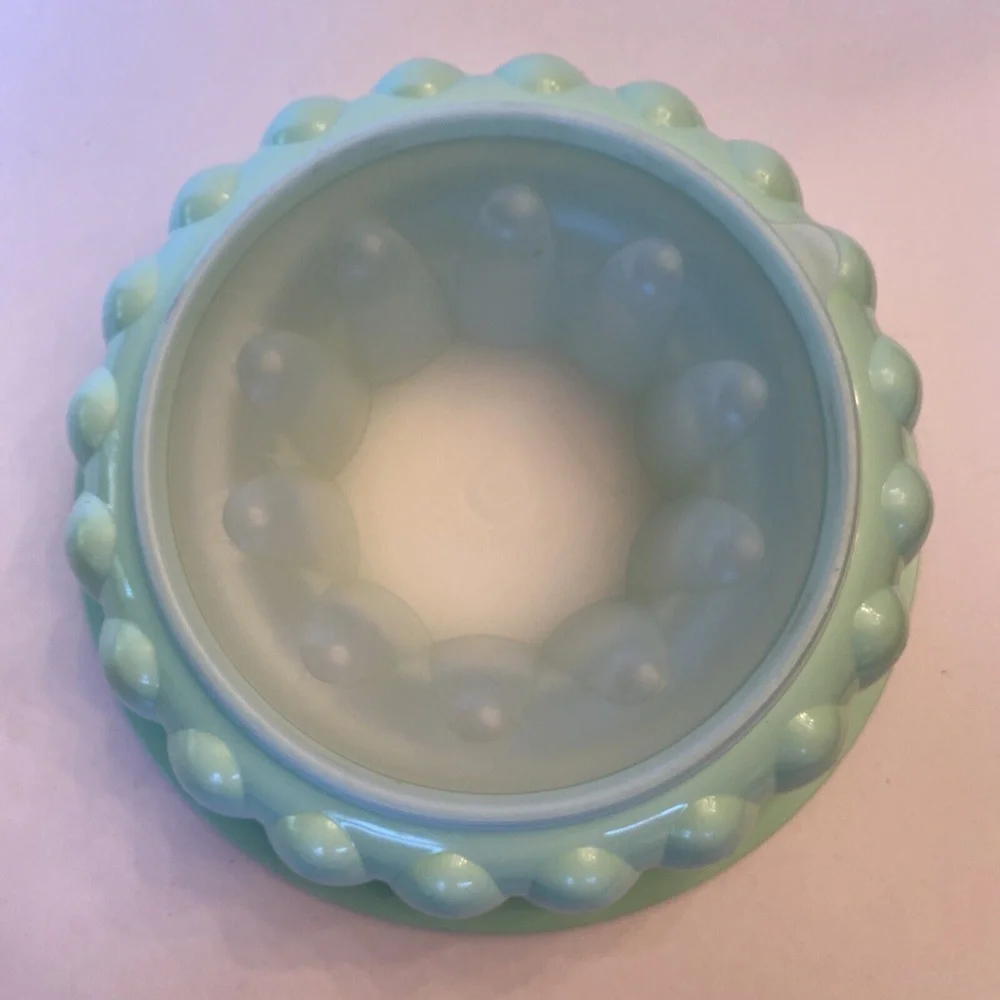 Vintage TUPPERWARE 3-Piece 9.5” Jello Mold Ice Ring Mint Green 1202‎ 1201 1203